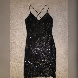 Black Sequin Dress
